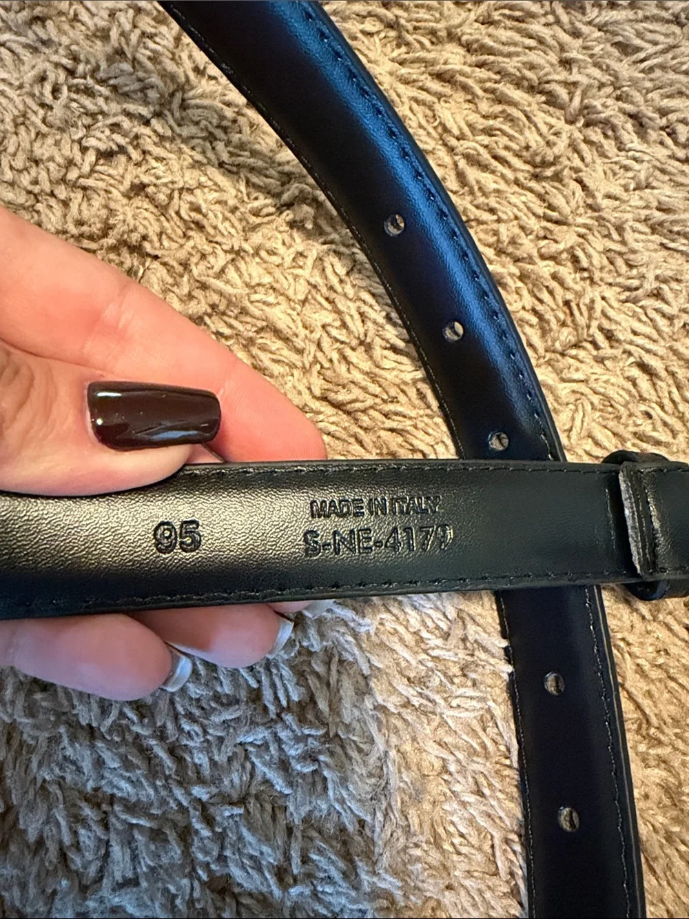 Celine Black Leather Belt with Gold Double C Buckle